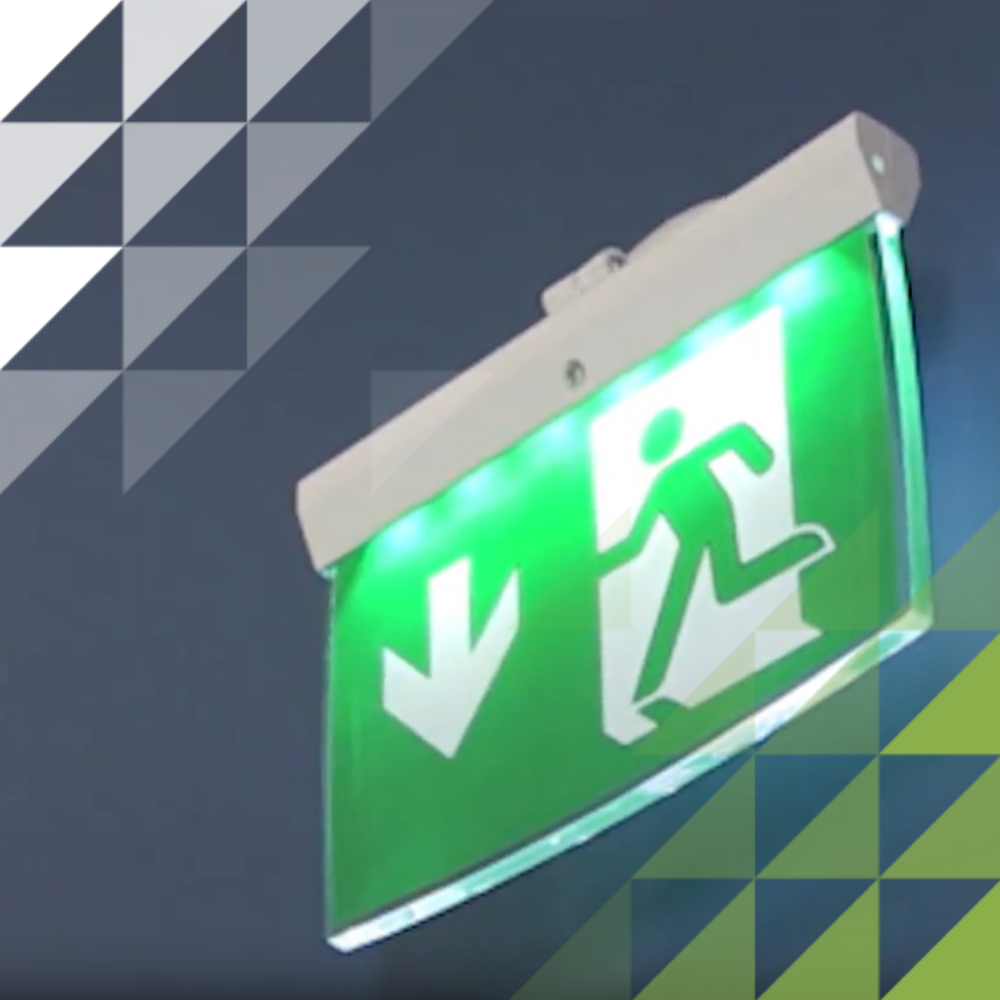 emergeny lighting down sign