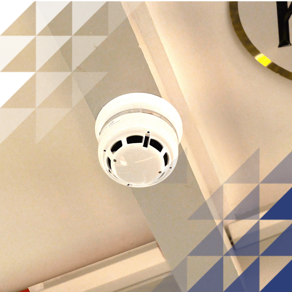 Hochiki base sounder with a sensor installed on the pub's ceiling