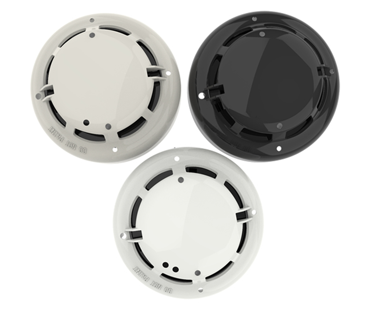 Three fire alarms sensors