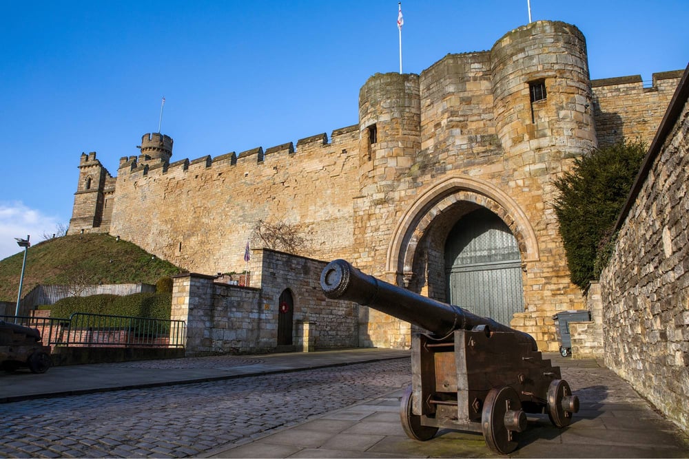 Castle with a canon outside