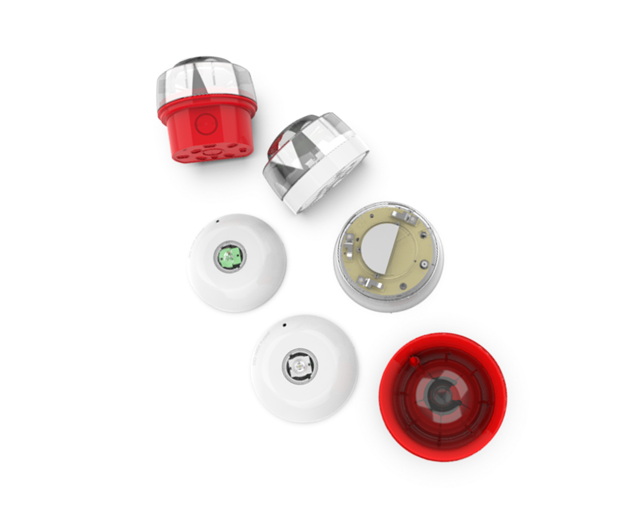 group of visual alarm devices