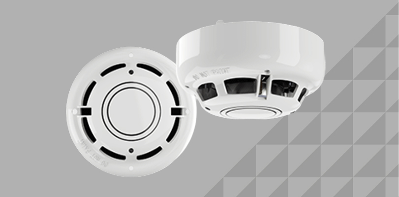 Fire Detection EN grey triangle background