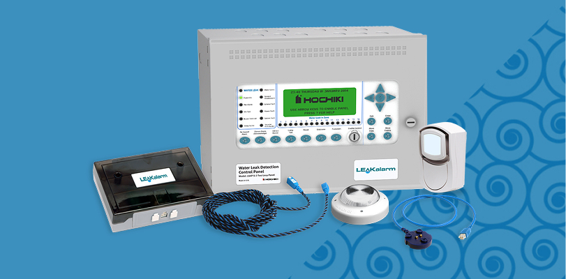 leak detection blue wave background