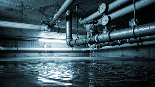 Water leak in a cellar